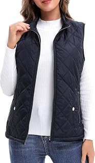 Argstar Women's Vest, Quilted Lightweight Zip Pockets Padded Gilet (XS-2XL) Price In India