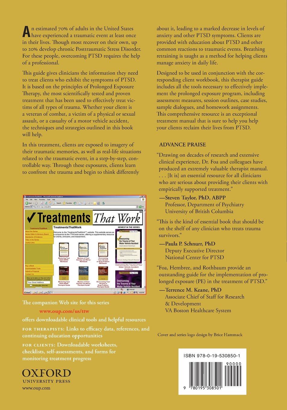 Prolonged Exposure Therapy for PTSD: Emotional Processing of Traumatic Experiences (Treatments That Work)