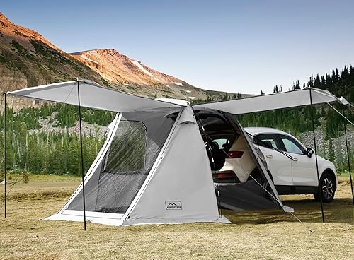 Miniatura 7 de KAMPKEEPER Tienda de campaña para automóvil, tienda de campaña para puerta trasera para campamento, vehículo, SUV, tienda de campaña para viajes al