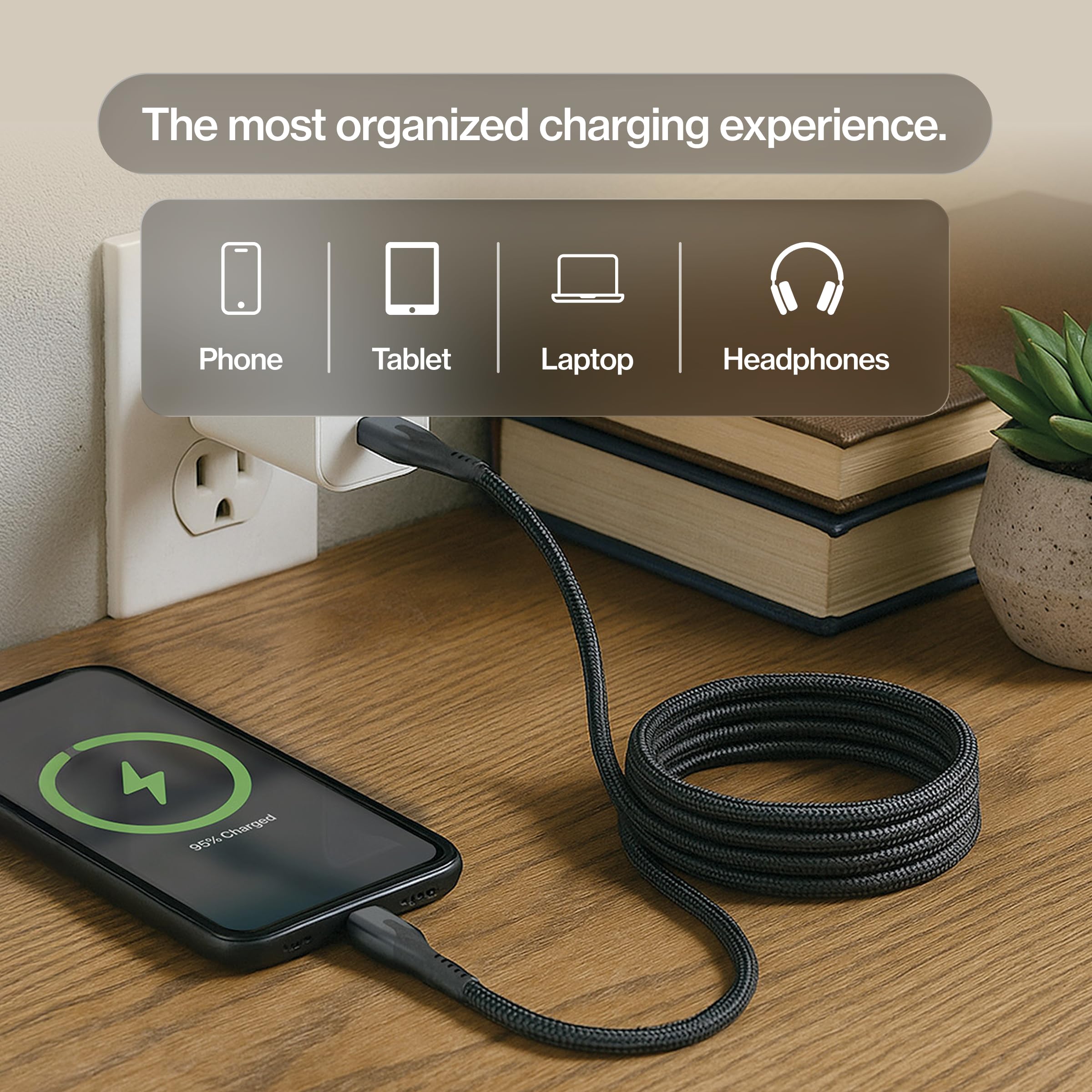 Statik MagStack Cavo USB-C Magnetico 2m – Ricarica Rapida 100W, Trasferimento Dati, Antigroviglio - 4