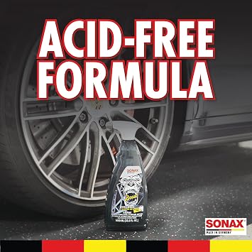 SONAX Beast Wheel Cleaner | Color-Changing Formula for Wheels & Rims | Dissolves Baked-On Contamination, Road Grime & Iron Particles | Safe for Factory and Aftermarket Finishes | 1 Liter | 33.8 oz