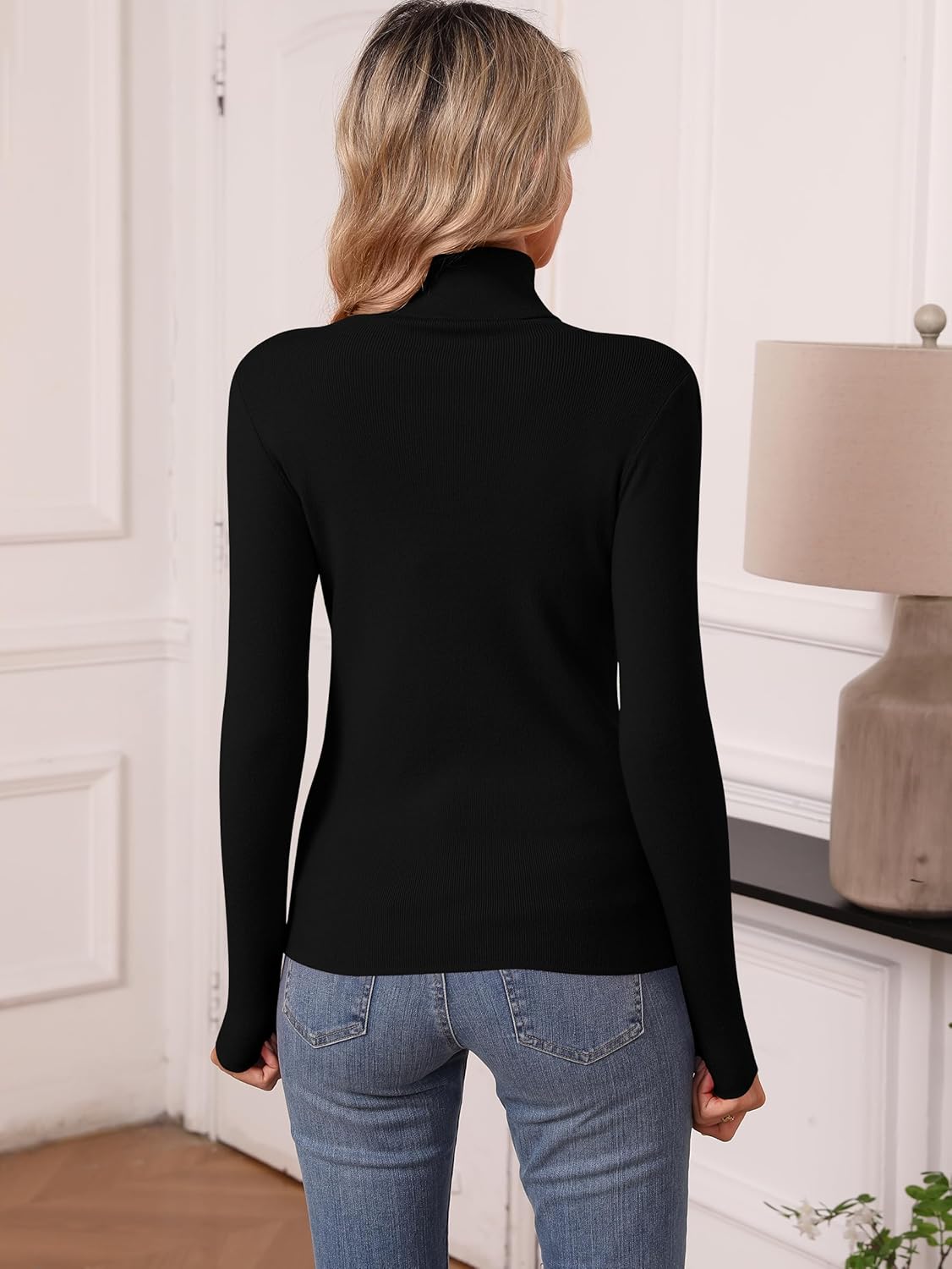 Women's Turtleneck Long Sleeve Shirts Fall Fashion Basic Thermal Underwear Tops Winter Clothes 2025 - Image 4