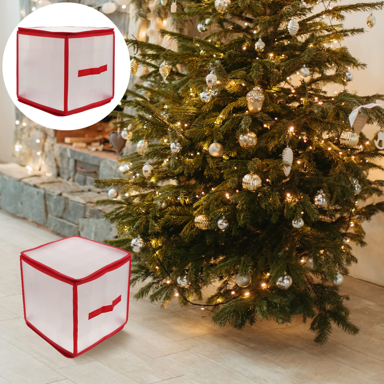 2sätze Große Kapazität Weihnachtskugeln Aufbewahrungsbox Dekorativer Holder Für Zuhause Praktische Sortierlösung Für Christbaumschmuck Und Andere Utensilien