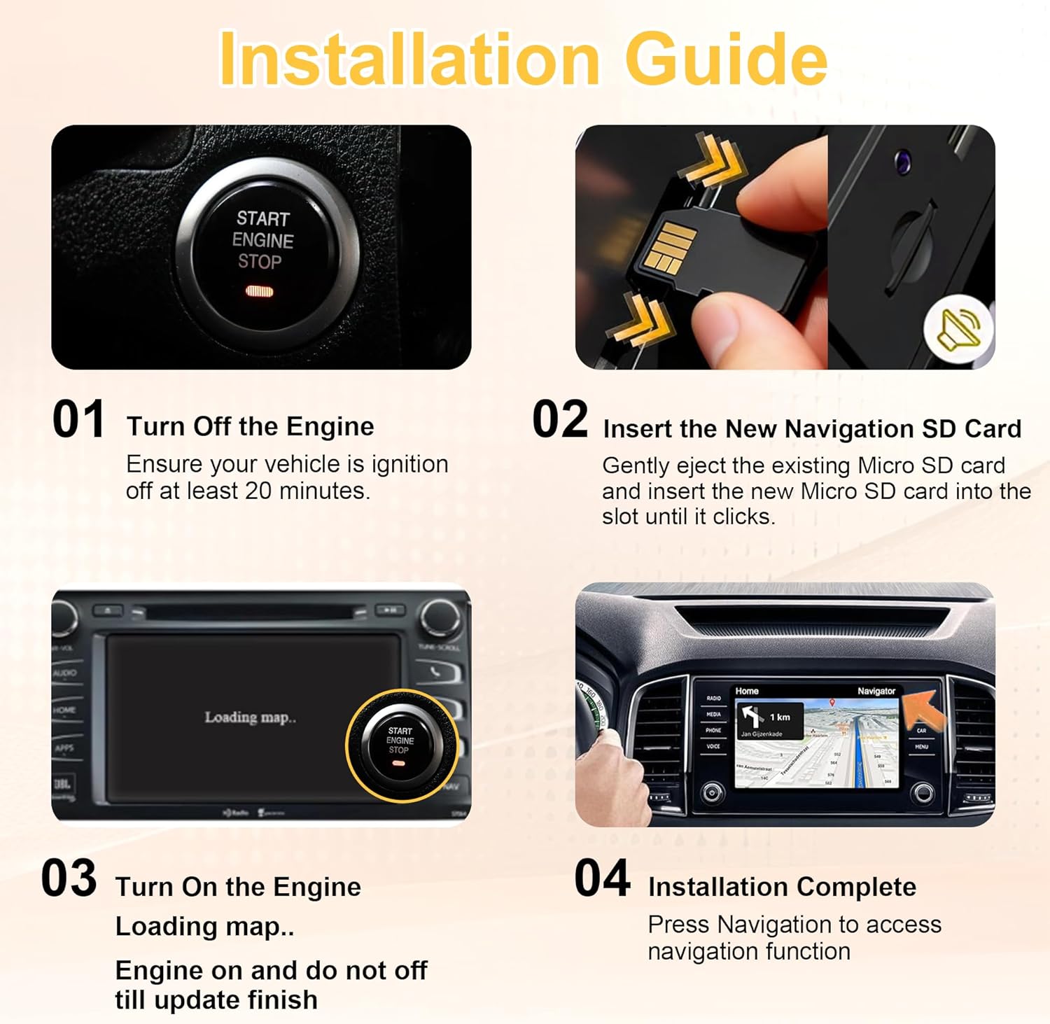 2026 Latest Navigation SD Card GPS Map Update 86271-0E077 for Toyota Highlander, Tacoma, Sienna, RAV4, Tundra, 4Runner, Prius, Venza, Mirai, Corolla, Camry, Avalon, Toyota Map Card for USA/Canada