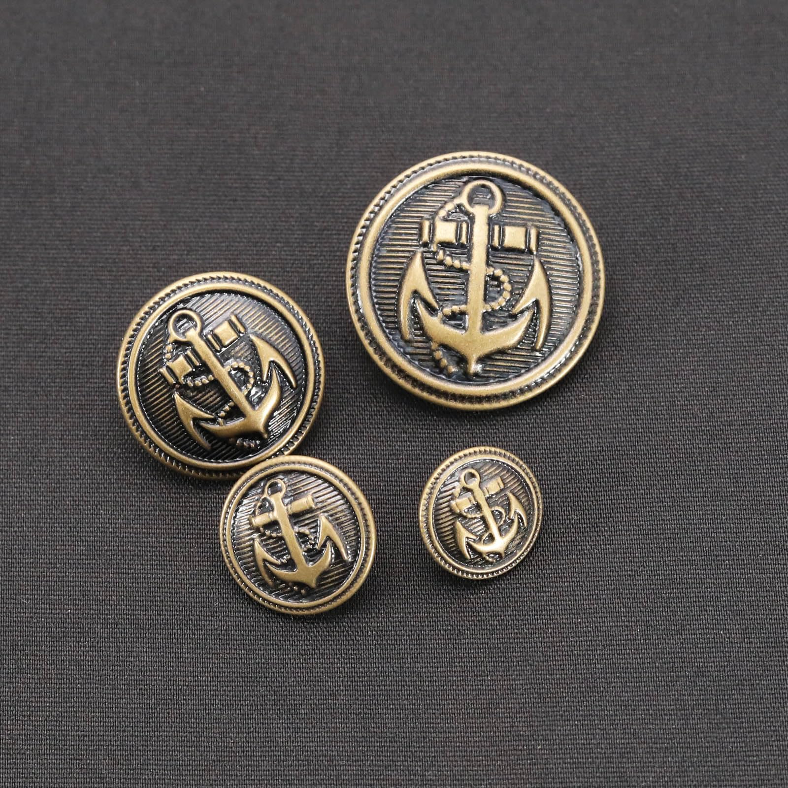 EMSea 20pcs Boutons De Vêtements En Métal 17mm - Forme Ronde