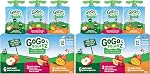 GoGo squeeZ Fruit Sauce Snack Pouches Variety Pack - Apple Apple, Apple Strawberry. 100% Real Fruit Puree, No Sugar Added, No Preservatives, 12 x 90g Squeezable Fruit Snacks