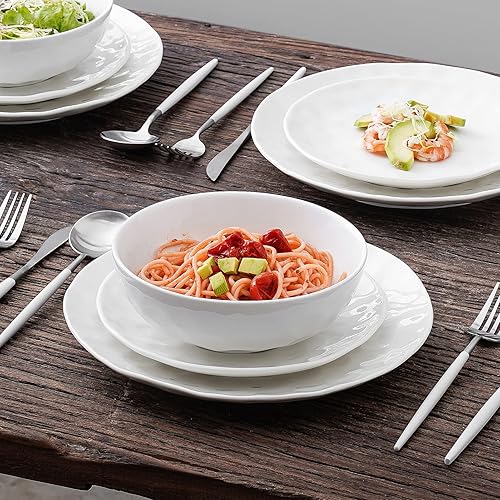 Miniatura 5 de vicrays Juego de 6 cuencos de cerámica para pasta, cuencos de sopa de 32 onzas, cuencos grandes para ensalada, resistentes a las astillas, aptos