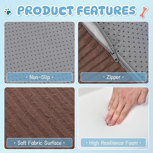 Miniatura 4 de Escaleras para perros pequeños, rampa de 4 escalones para camas altas y sofá, escaleras antideslizantes para perros y gatos pequeños, funda