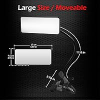 Vista 6 de Ampper Espejo de seguridad acrílico con clip, espejo de cubículo convexo flexible para seguridad personal y escritorio, monitores de visión trasera
