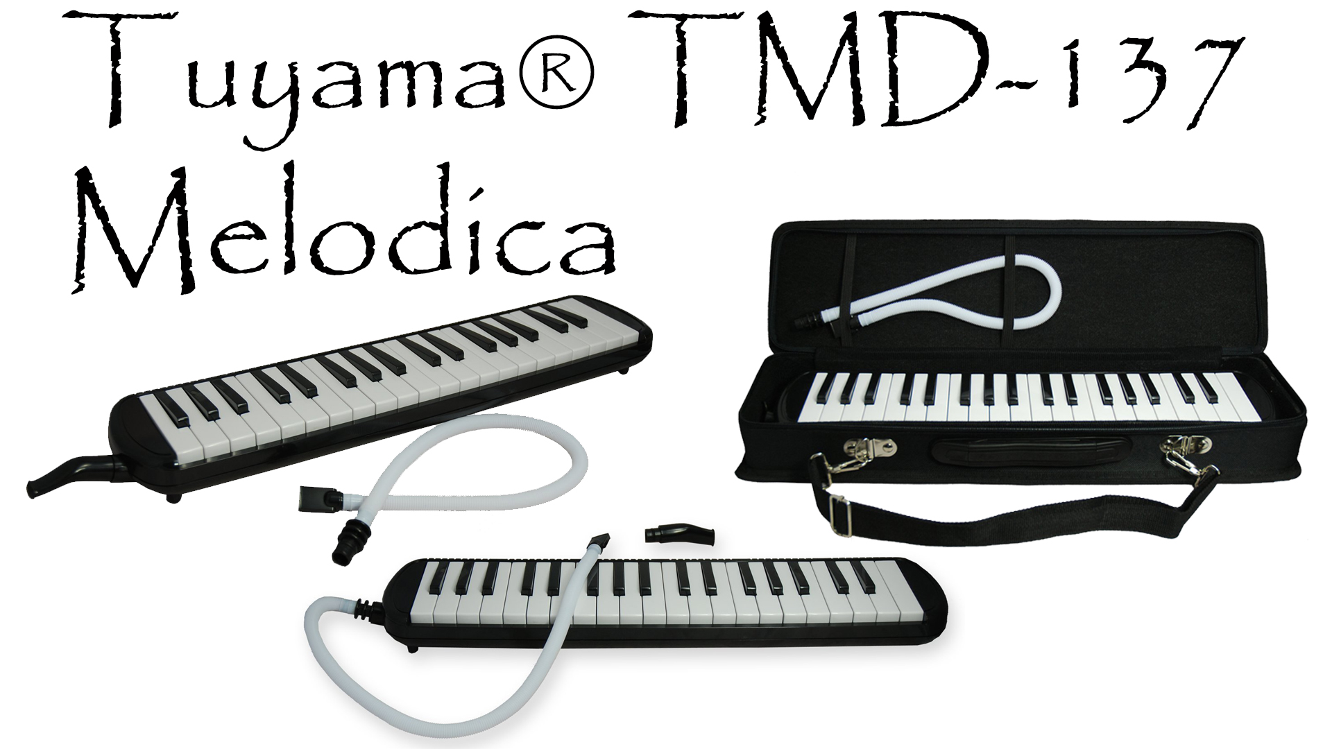 Tuyama® TMD-137A Melodica - 37 Tasten - mit Mundstück, Mundschlauch