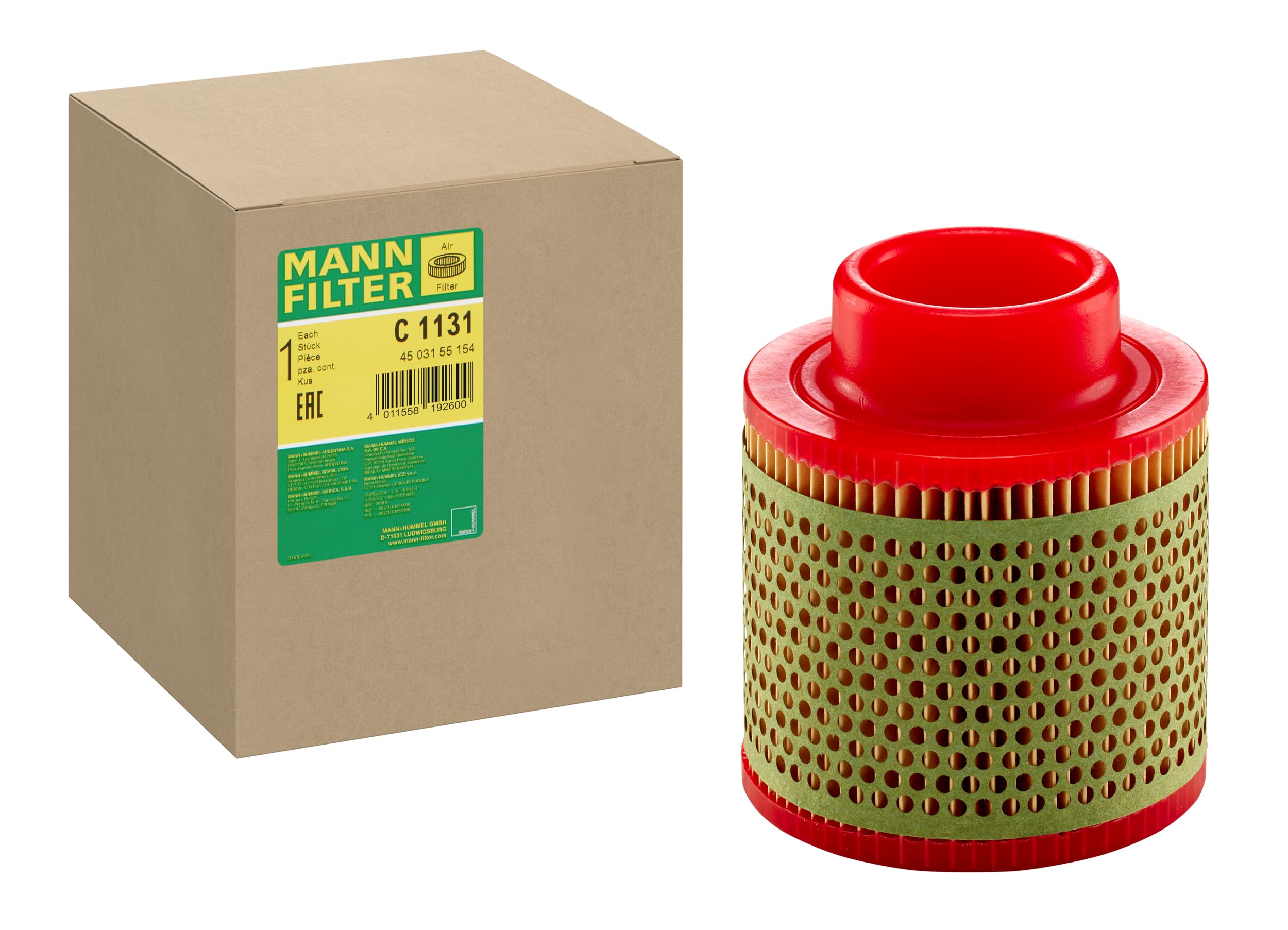 MANN-FILTER Air Filter C 1131 – For industrial, agricultural and construction machinery