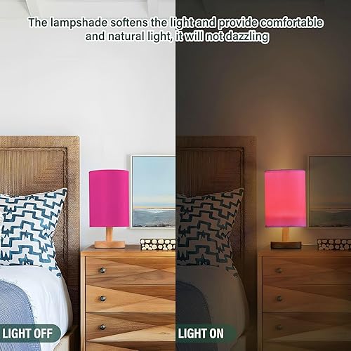Miniatura 5 de Desk Lamps End Table Lamps for Small Spaces Deeppink Night Lights for Boys Library mesa de luz para dormitorio