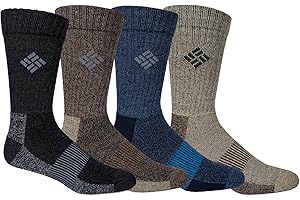 Columbia Men's 4 Pack Moisture Control Crew Socks in Size 13-15: Ultimate...