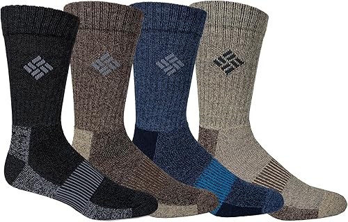 Columbia Paquete de 4 calcetines de control Mositure para hombre