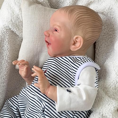 Vista 5 de Angelbaby Muñecas de bebé Reborn realistas de 20 pulgadas, muñeca realista de silicona recién nacida, muñeca de bebé de aspecto real con cuerpo