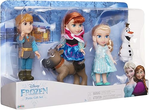 Miniatura 8 de Disney Frozen Deluxe - Set de regalo de muñecas pequeñas, incluye a Anna, Elsa, Kristoff, Sven y Olaf Las muñecas miden aproximadamente 6 pulgadas