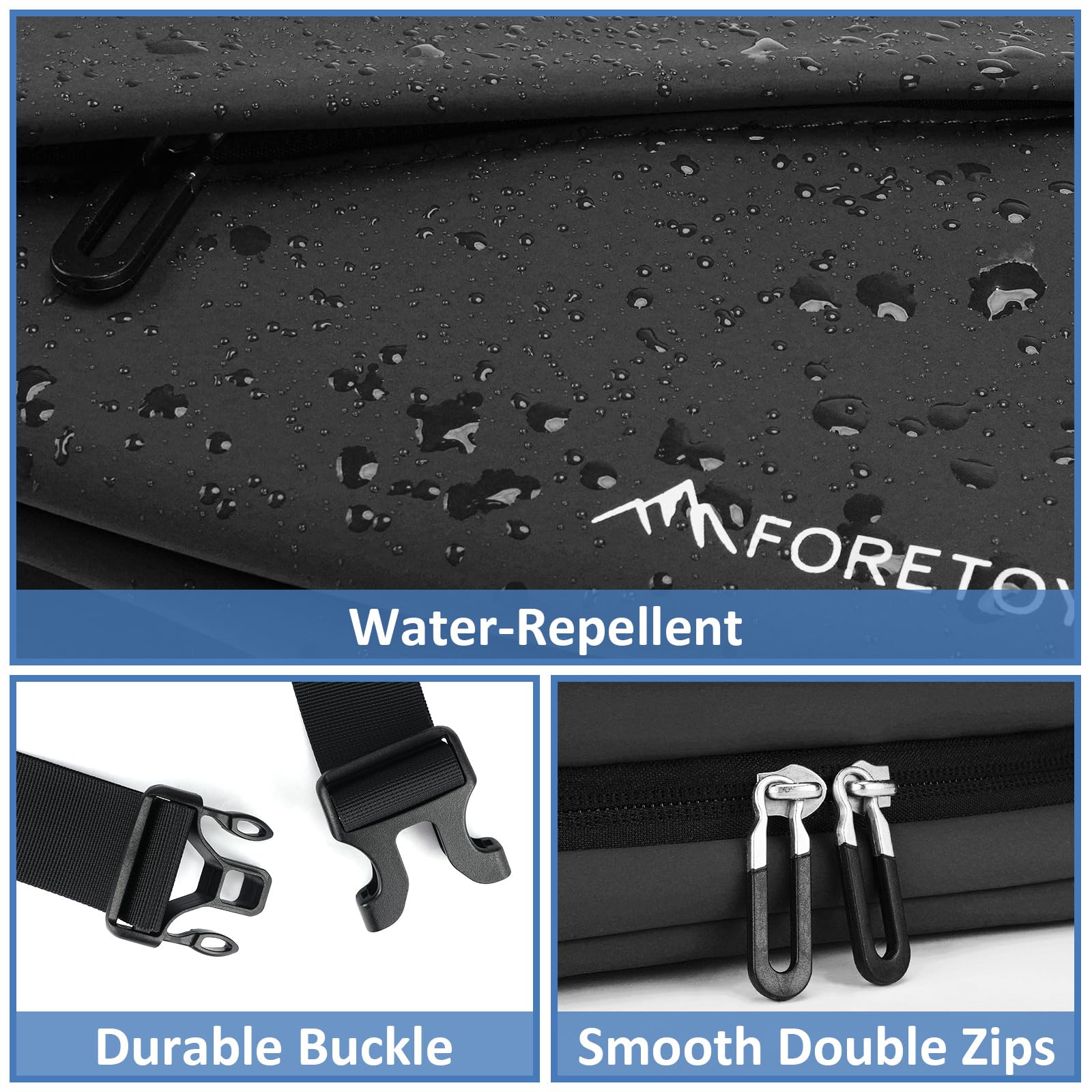 Marsupio Uomo Donna, Marsupio Grande Multitasche, Marsupio Impermeabile, Fanny Pack Bag con Cinturino Regolabile, Marsupio Sportivo per Viaggio Ciclismo Running Trekking Campeggio