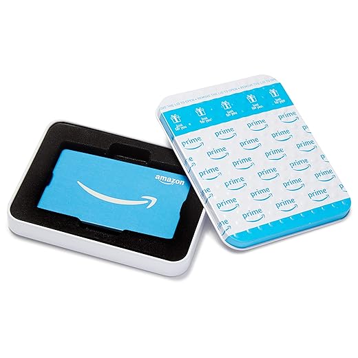 Amazon.com Gift Card in a Amazon Mini Prime Envelope Tin