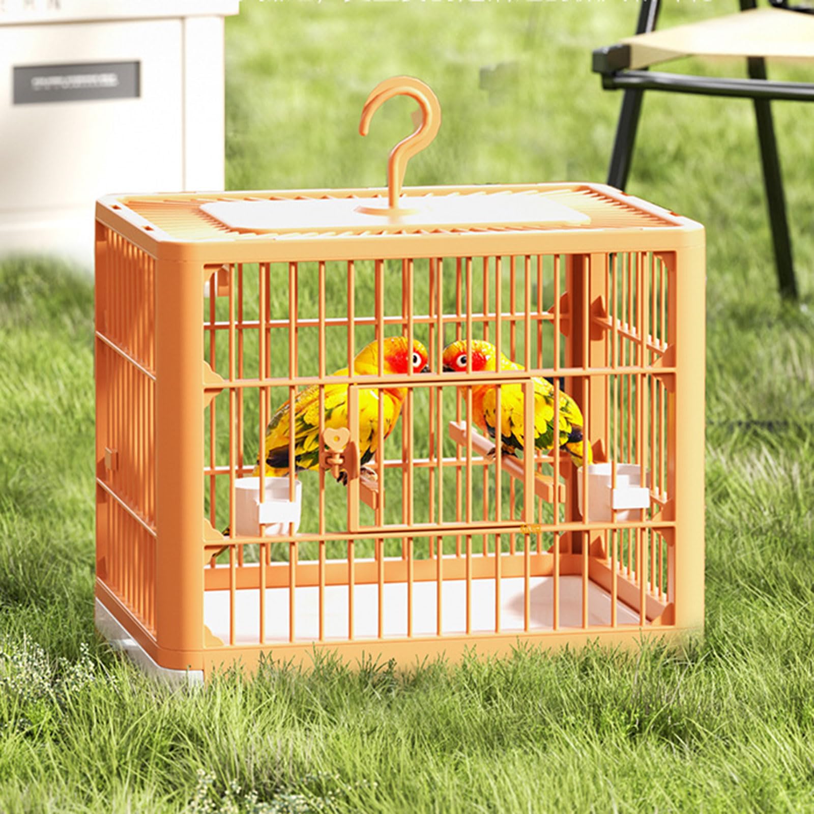 Eleganter Vogelkäfig mit geräumigem Platz Großer Vogelkäfig für Gesundheit Belüftetes Haus mit Stehstange Vogelzubehör