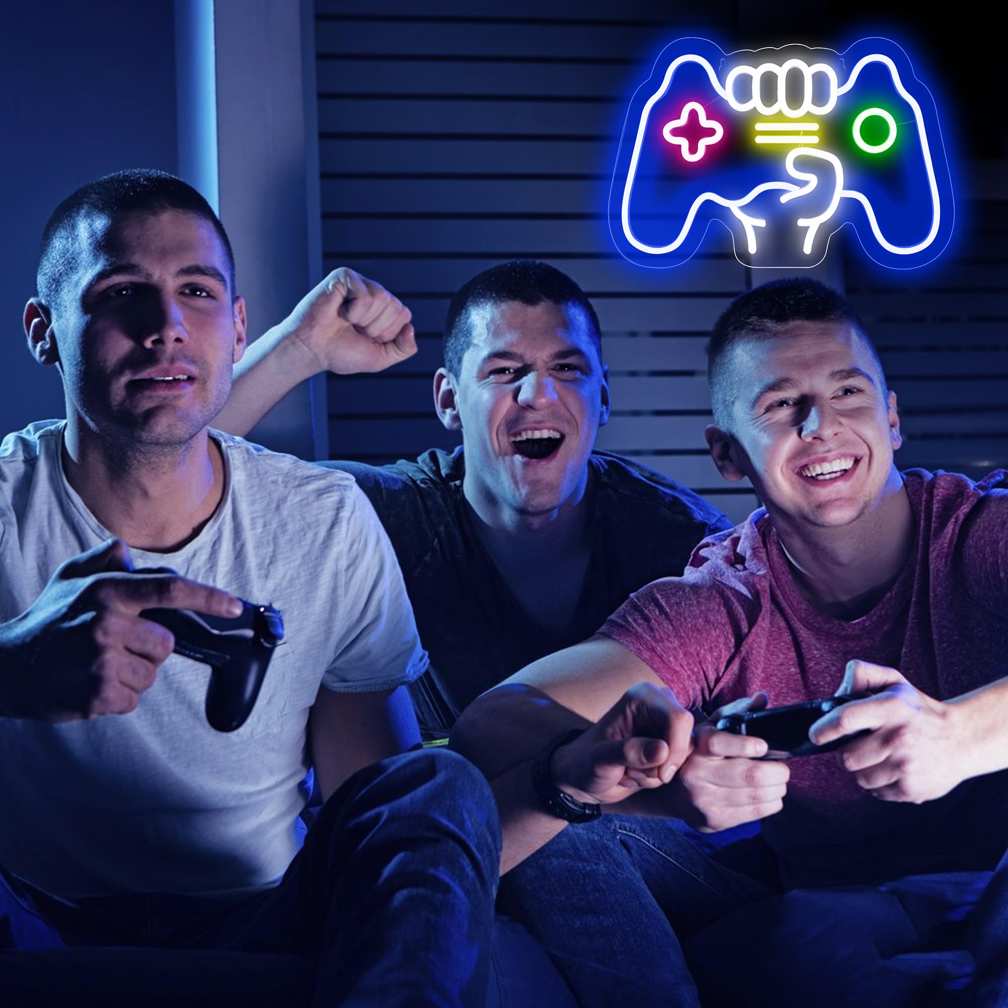 BringLuck2U Gamer Neon Board, Controller Shape Lights Game Room Decor - Gaming Neon Sign per Teen Ragazzo Camera Decor, Dimmerabile Gioco Luce Neon Per La Decorazione Della Parete - Migliori Regali