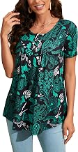 Enmain Women Casual Tunic Tops Long Sleeve Round Neck Plus Size Tunic Tops Button Down Tunic Tops