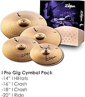 Vista 3 de Avedis Zildjian Company I Series Pro Gig Cymbal Set - Juego de platillos de 14"/16"/18"/20