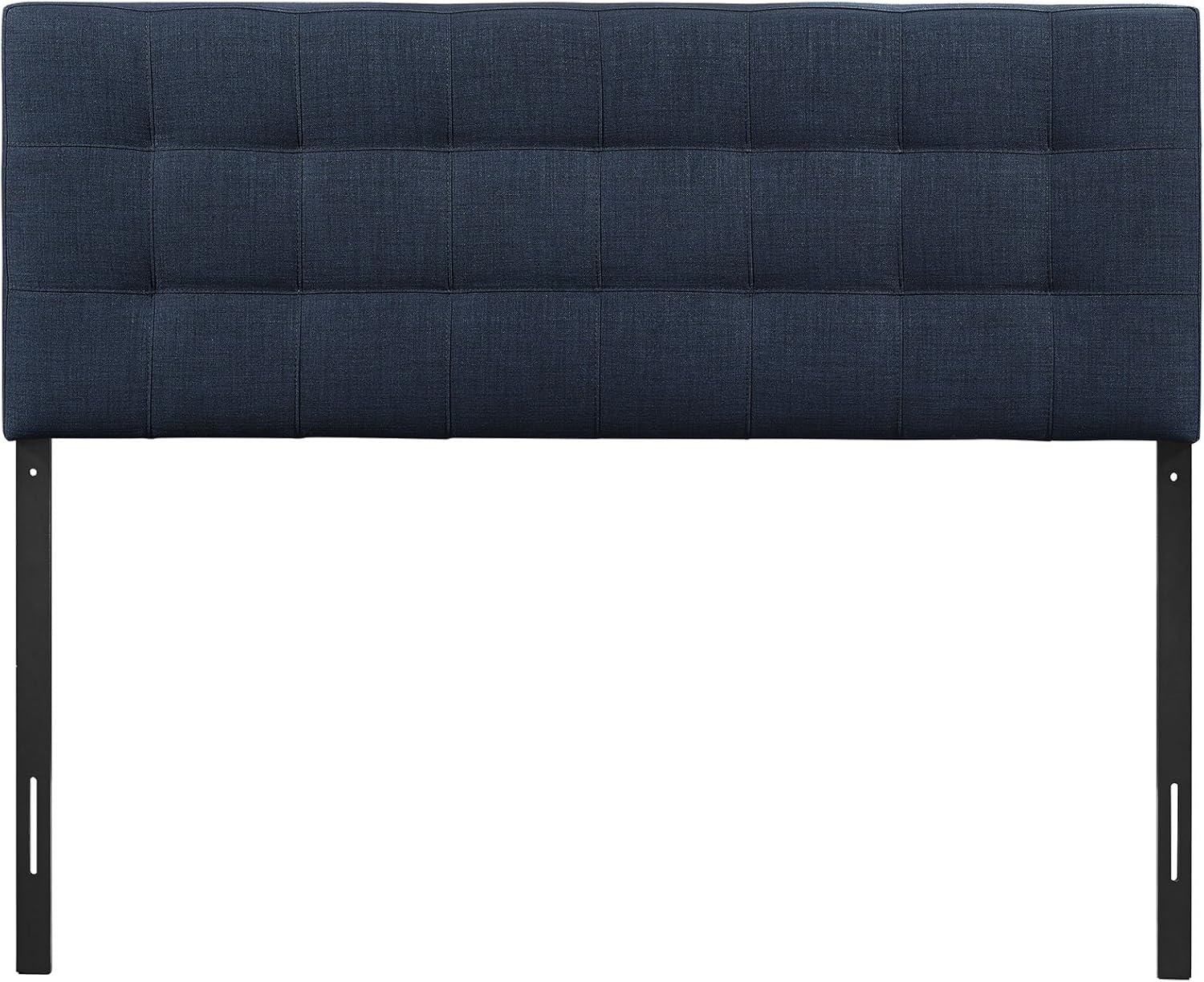 Modway Lily Tufted Linen Fabric Upholstered Queen Headboard in Navy
