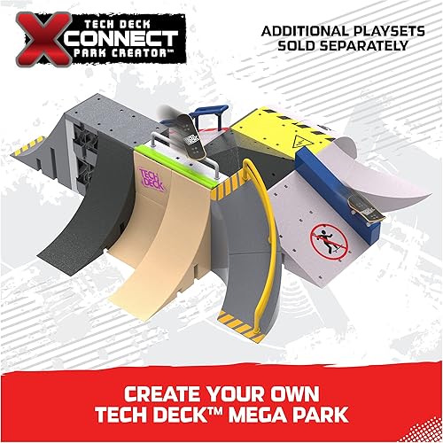 Miniatura 5 de TECH DECK, Pyramid Point, X-Connect Park Creator - Juego de rampas personalizables y construibles con patineta exclusiva, juguete para niños y niñas
