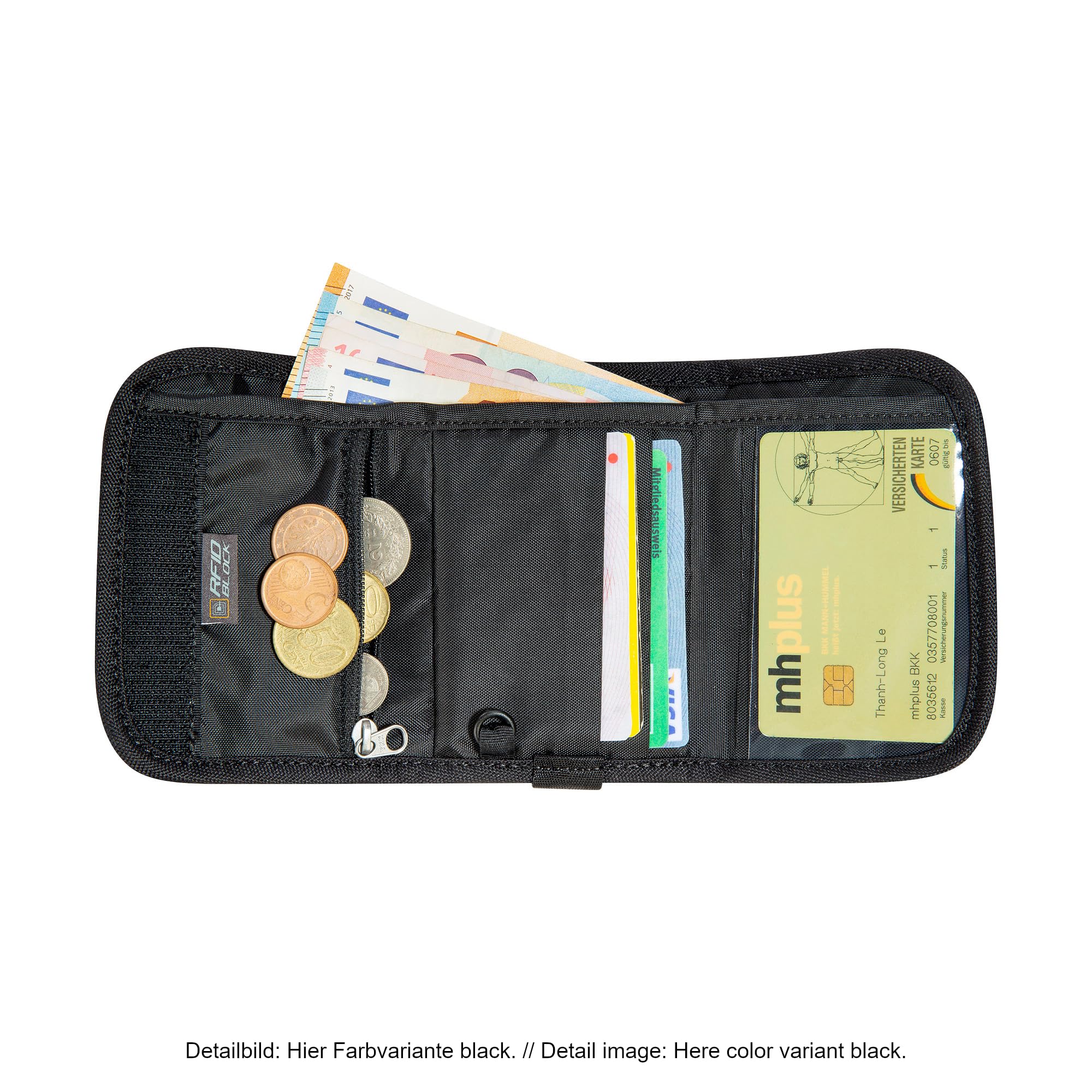 Tatonka Folder RFID Block, portfel z blokadą RFID, certyfikat TÜV, oliwkowy