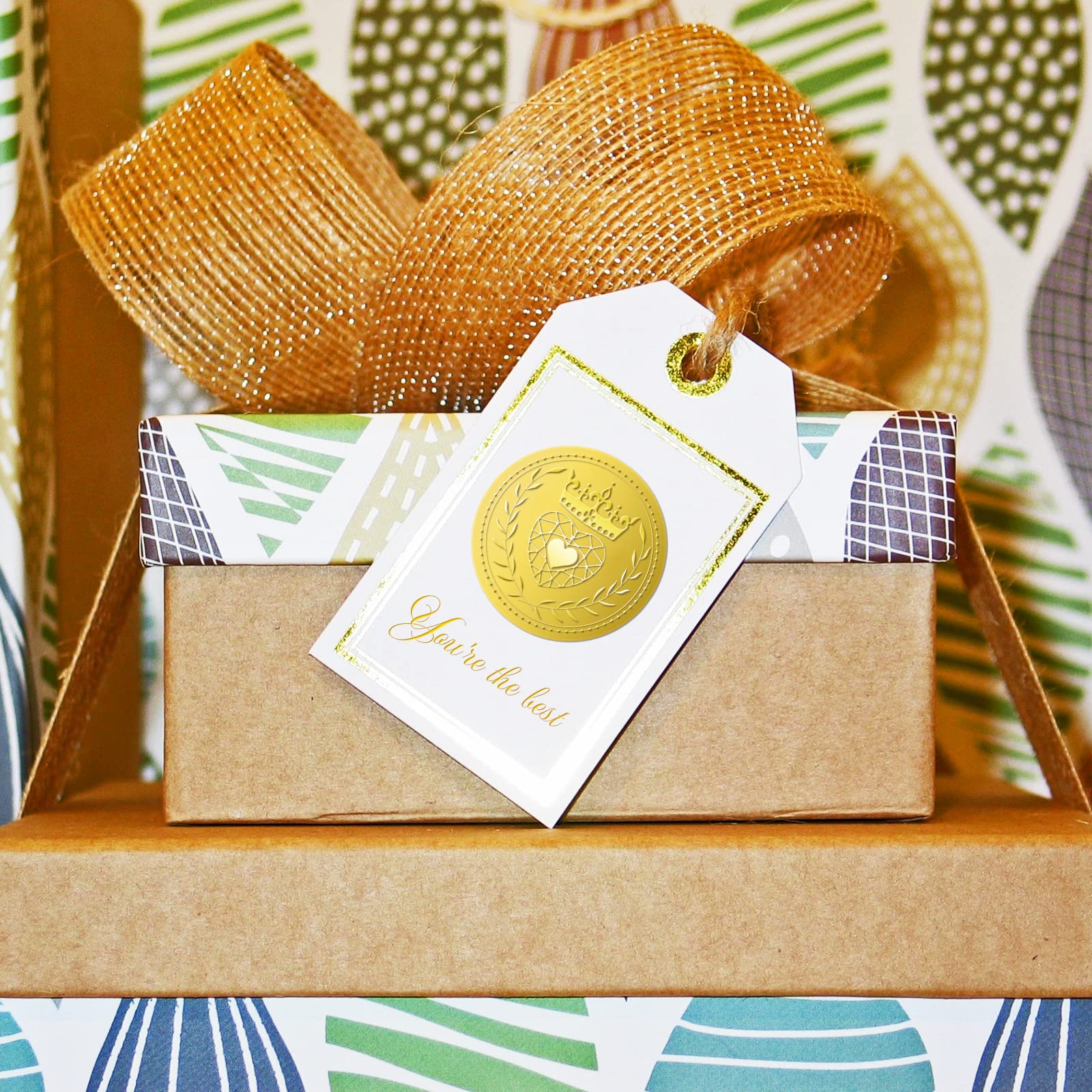 CHGCRAFT Lot De 100 Autocollants En Feuille D'or Pour Certificats D'excellence - Sceaux Officiels En Relief Pour Enveloppe, Invitation, Lettre, Remise De Diplôme