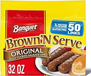 Brown'N Serve Original Fully Cooked Sausage Links, Frozen Breakfast, 32 oz., 50-Count