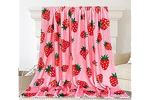 Beautiful Strawberry Fuzzy Blanket for Comfort and Style