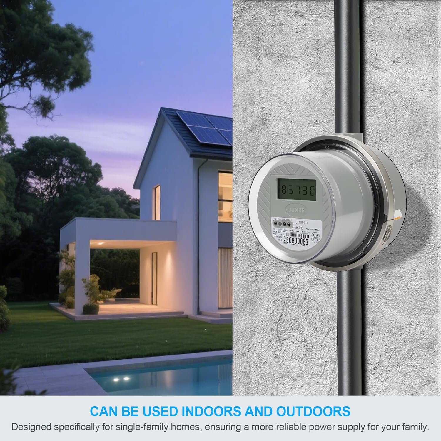 100 Amp Meter Socket, 4 Jaw Meter Base, 240V 3 Wire Ring Type, with Horn Bypass Meter Cover Plate, Suitable for Overhead/Underground Feed - Image 6