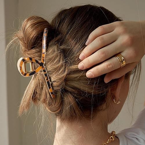 Miniatura 3 de Mistofu Accesorios para el cabello, pinzas de metal grandes para mujer, cabello grueso, clip de garra antideslizante para cabello fino, 3 piezas.