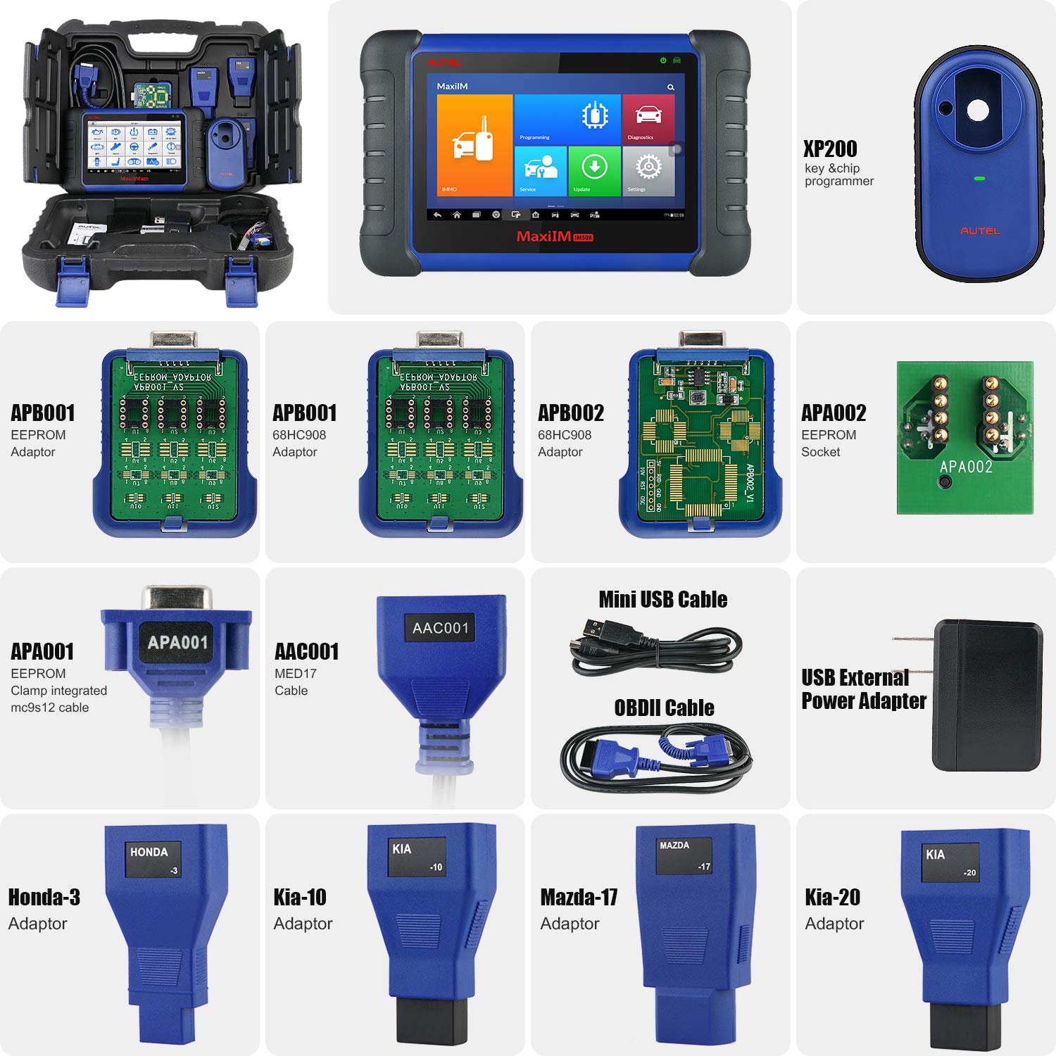 Buy Autel MaxiIM IM508 2022 Professional Key FOB Programming Tool with XP200 Programmer, Bi