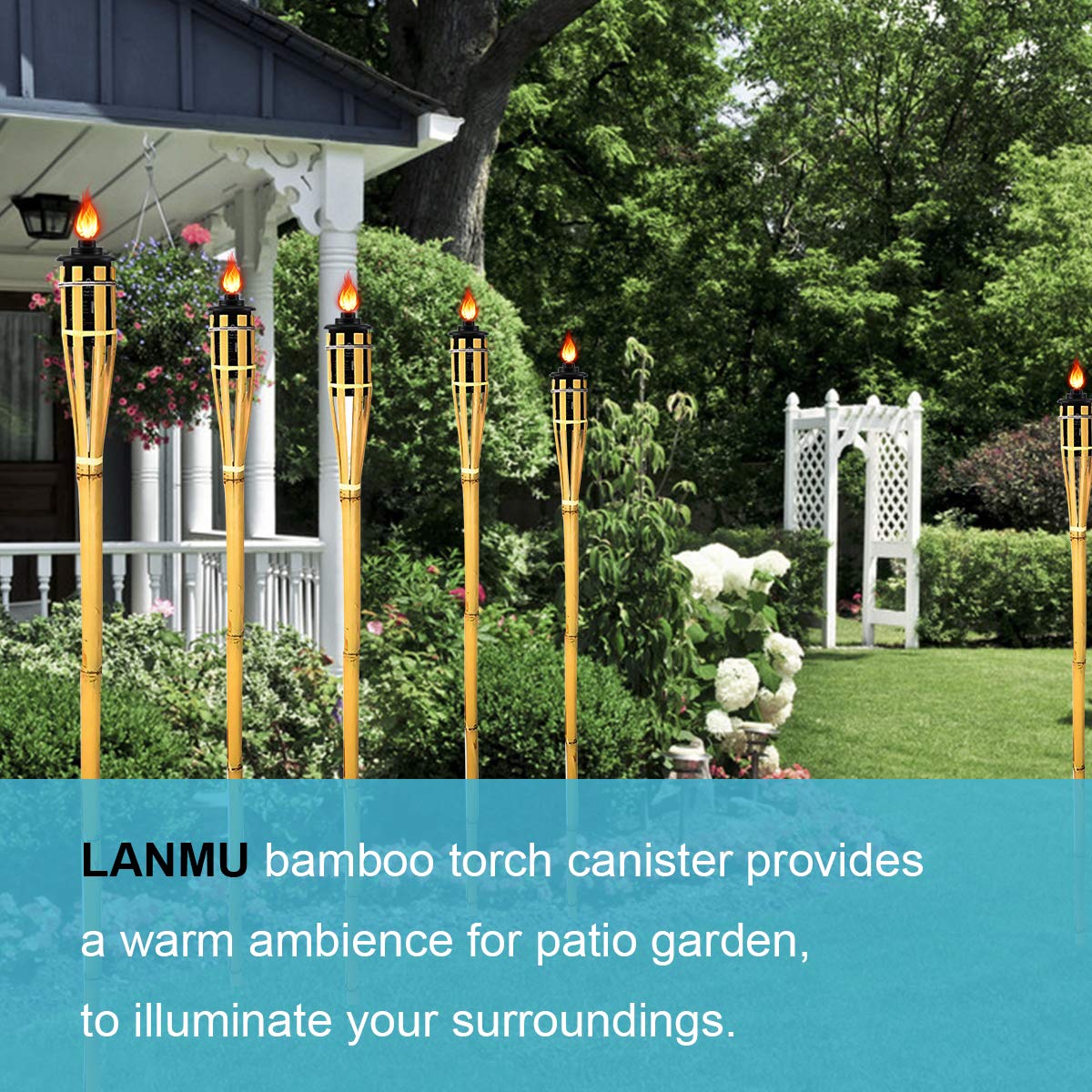 LANMU Torch Canisters 12oz, Replacement Bamboo Torch Refill Canister