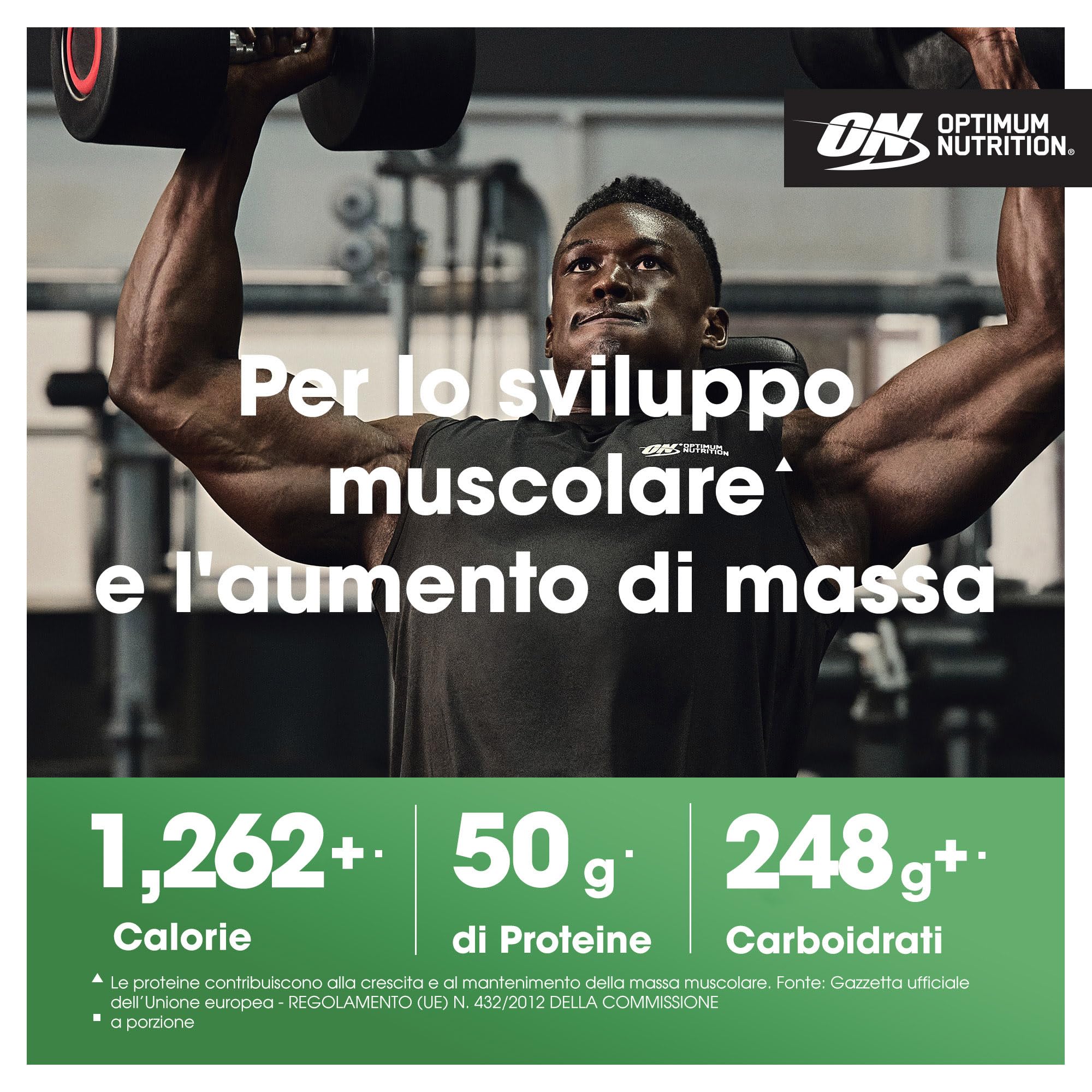 Optimum Nutrition Serious Mass Gainer Proteico in Polvere, Gusto Cioccolato, 5.45kg, 16 Porzioni