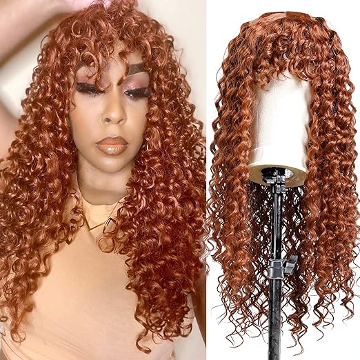 YXCHERISHAIR Ginger Curly Wigs for Black Women Long Afro