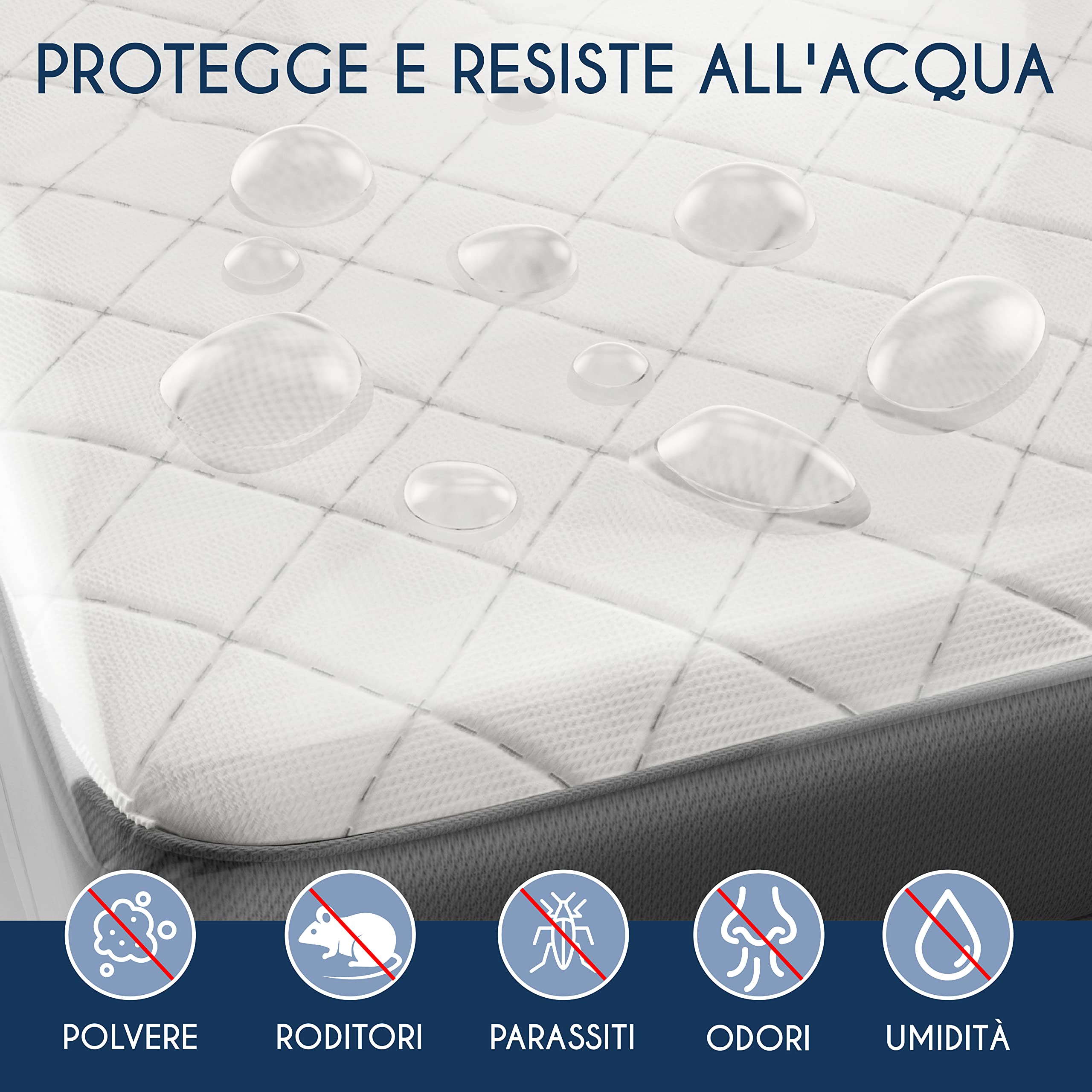 Custodia Materasso in Plastica per Materasso 140x200 cm (Spessore 30 cm) - Sacco Materasso con Chiusura a Cerniera - Protezione Materasso per Conservazione, Trasloco - Impermeabile e Resistente
