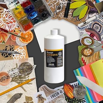 Lineco Neutral pH Adhesive, All-Purpose Glue, 1 Quart, White, 1 Pack | Acid Free, Dries Clear, Remains Flexible, Used for Bookbinding and Book Repair, Framing, Collages, Paper Art and Crafts