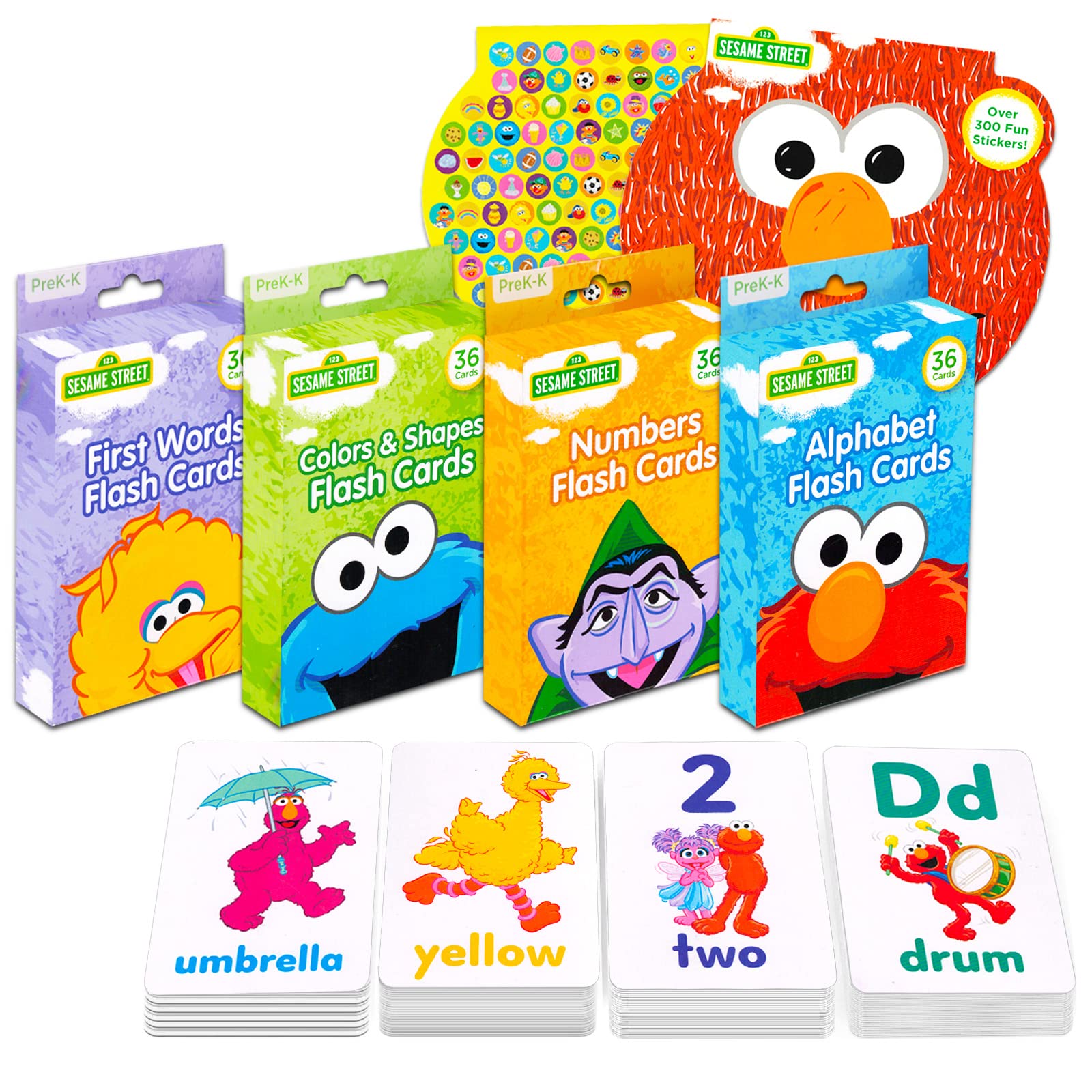 Buy Sesame Street Flash Card Set for Toddlers Bundle with 4 Decks of Sesame Street Flash Cards