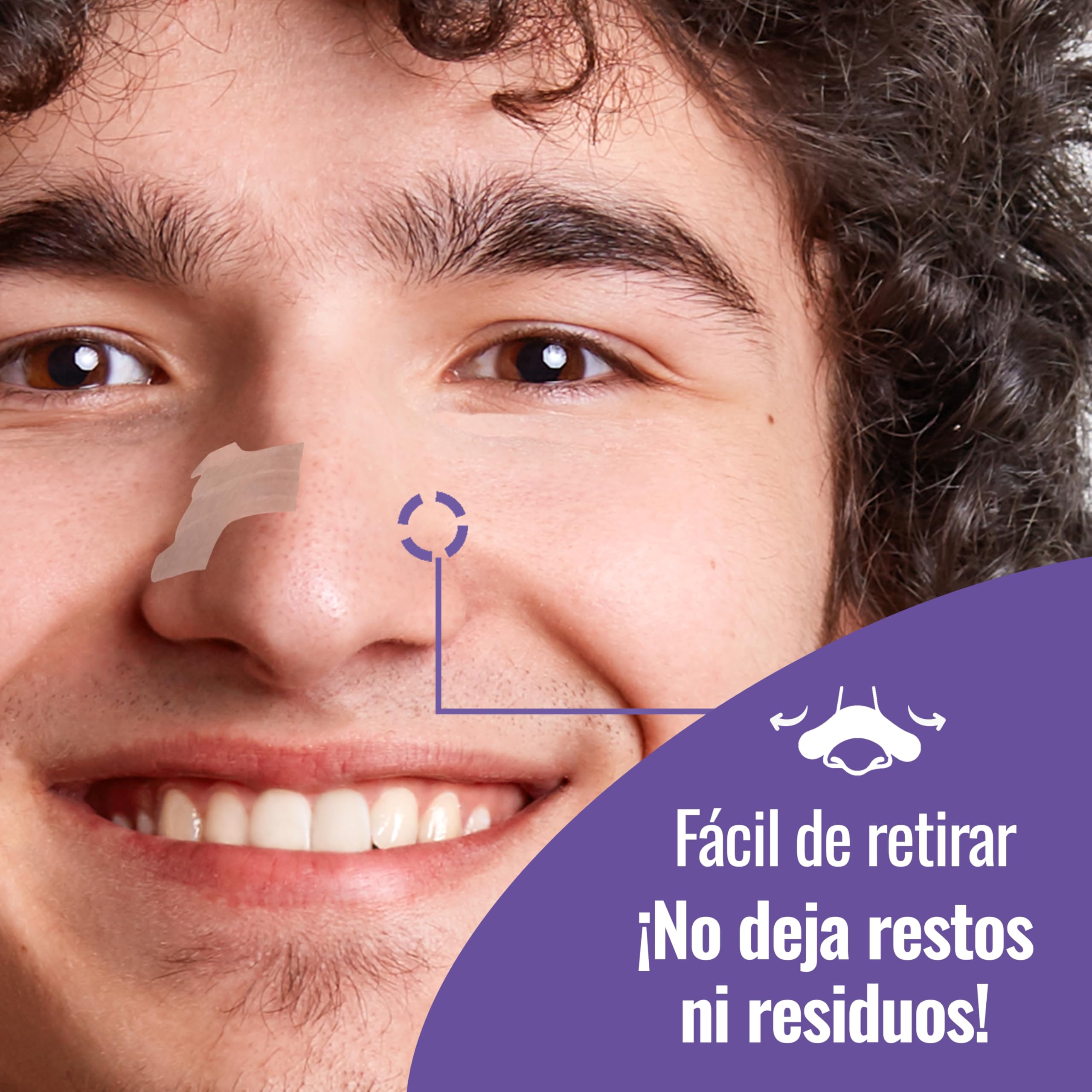 Tiras Nasales Antironquidos, 60 Tiritas Nasales Para Respirar Mejor Por La Nariz Y Evitar Los Ronquidos, Tiras Para Dormir Deporte y Congestión Nasal, Antirronquidos, Nasal Strips, Nose Strips