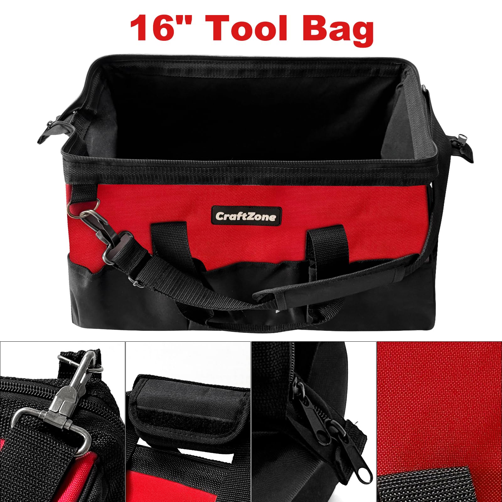 9Pcs Masonry Plastering Hand Tool Set, Alloy & Wooden Plastering Trowels, Bricklaying Knife, Line Splitter, Corner Rounder, Wire Twister & 16" Tool Bag — Amazon image 4