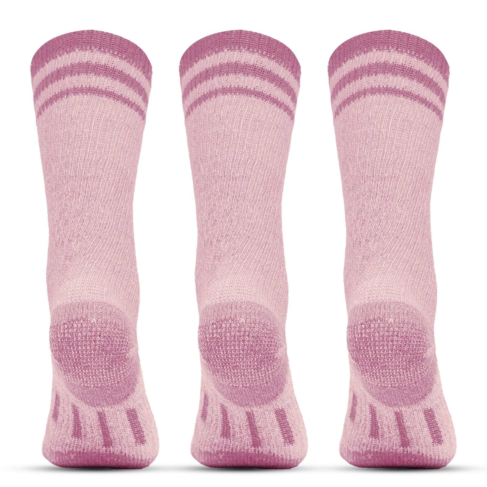 MERIWOOL Outdoor-Socken aus Merinowolle, 3 Paar schwere warme dicke Winter-Crew-Wandersocken für Damen und Herren