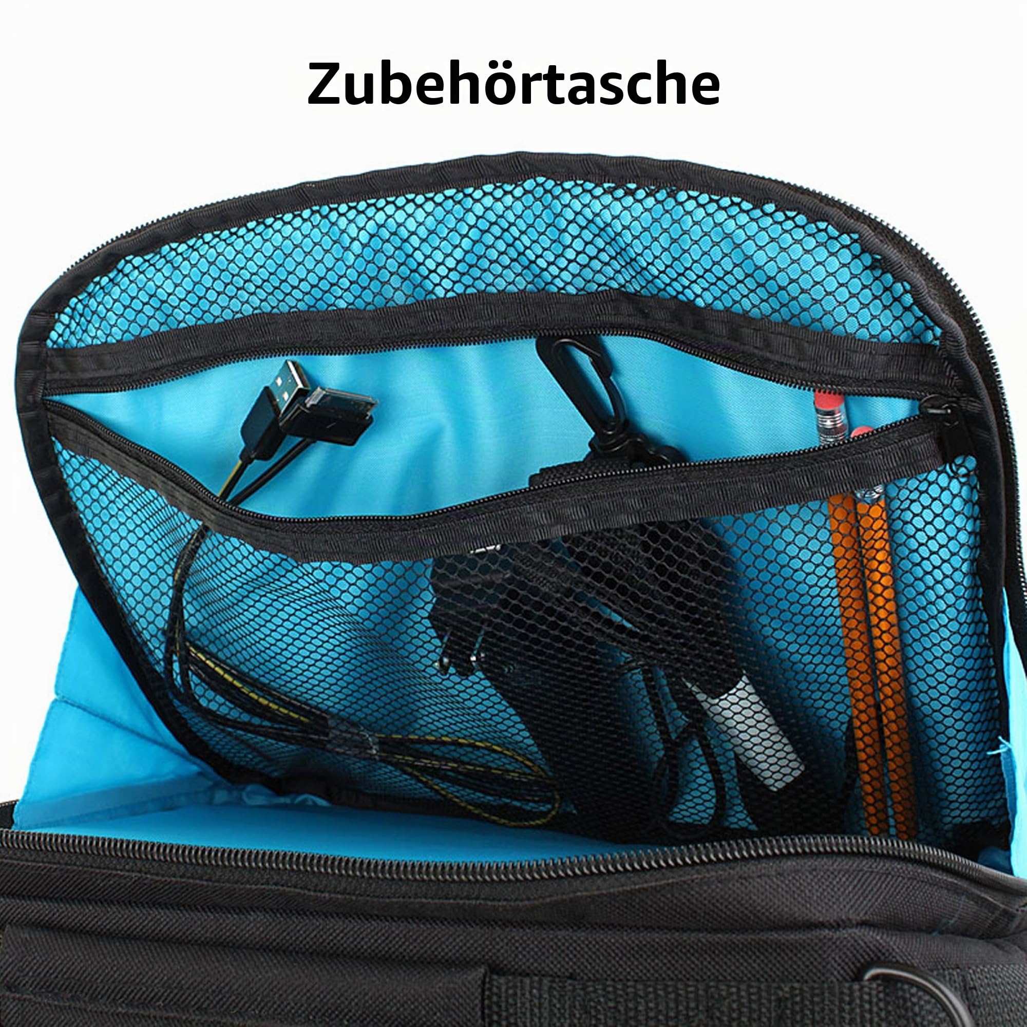 USA Gear Tragbare Auto-Kopfstützen-DVD-Player-Vitrine, Aufbewahrungstasche, kompatibel mit DBPOWER 9,5 Zoll, Sylvania SDVD10408, Sony BDPSX910, weiteren 7-10 Zoll Blu-ray/DVD-Playern