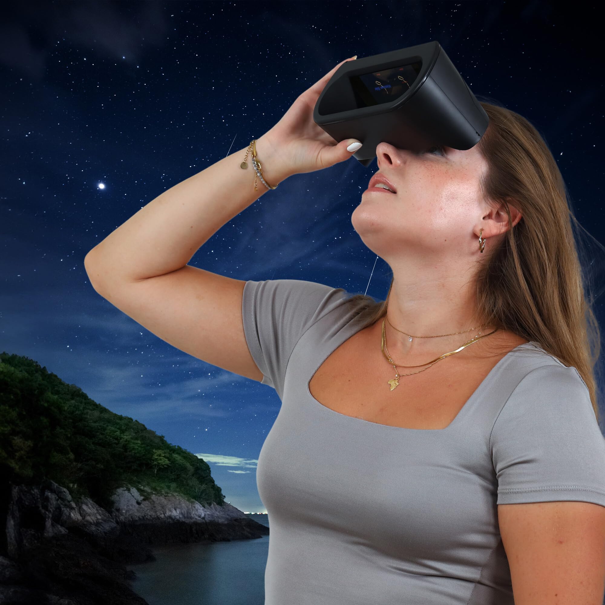 Omegon Universe2go+ | Augmented Reality Hand-Planetarium | Entdecke Sternbilder & Planeten | Mit spannendem Audioguide | Kompatibel mit Allen gängigen Smartphones | Für Einsteiger & Fortgeschrittene