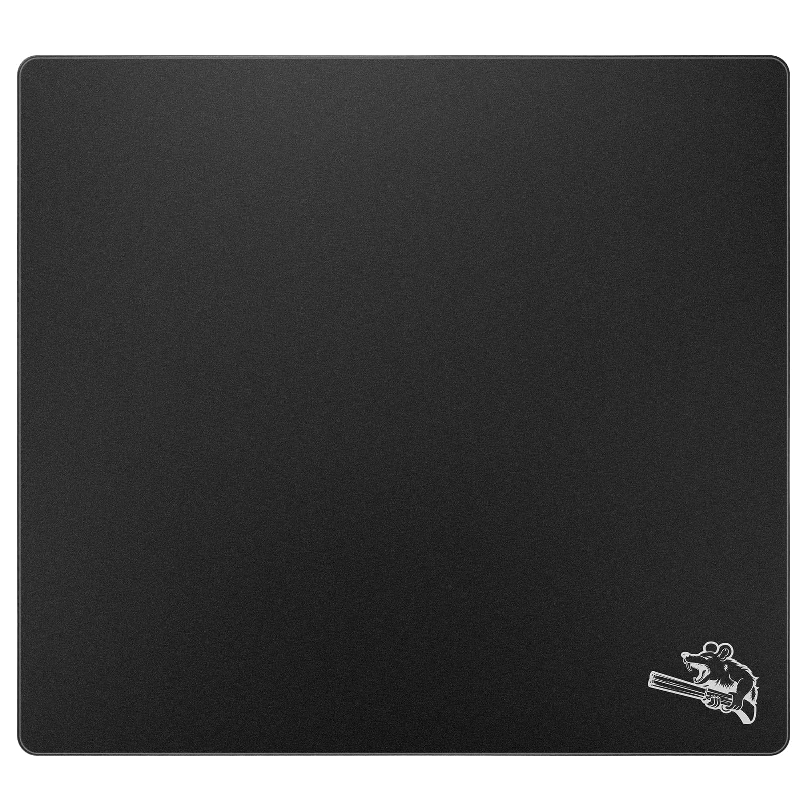 SIROOLAC Gaming-Mauspad aus Glas, 400 mm x 500 mm, FPS-Spiel, spezielles gehärtetes Glas, langlebig, 3 mm Dicke, präzise und schnell Gegner schießen (400 mm x 500 mm, Schwarz)