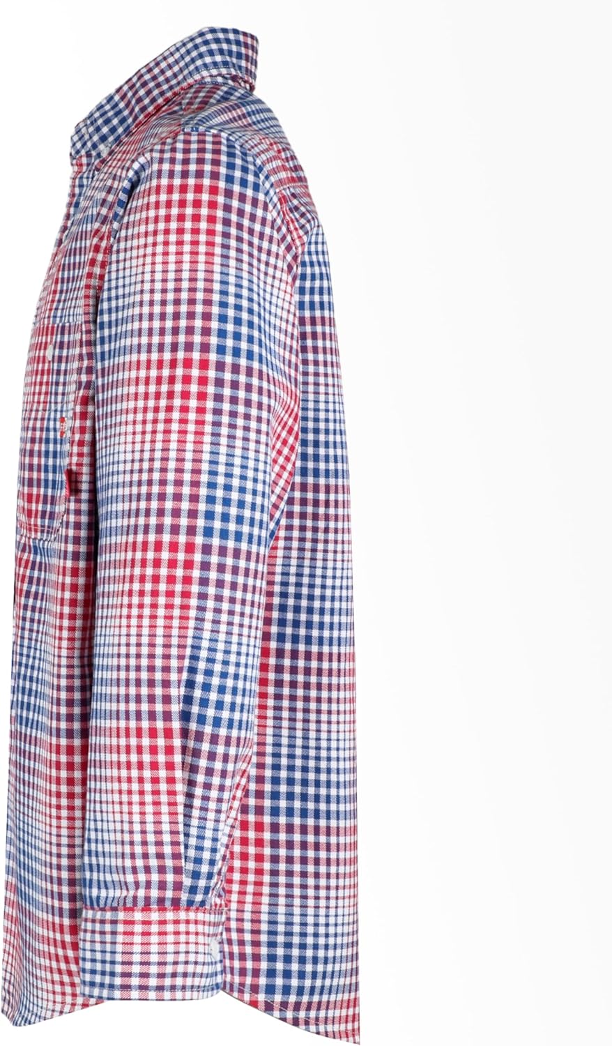 TICOMELA Men’s Mid-Weight FR Welding Shirt, 7.5oz 100% Cotton NFPA 2112 CAT2 – Flame-Resistant Button-Down Work Shirt - Image 2