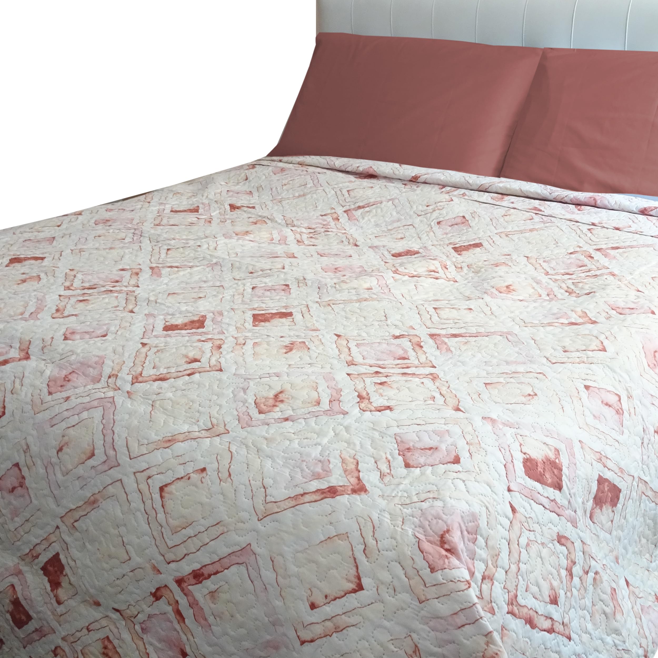 Odot Trapuntino Copriletto Matrimoniale/Piazza e Mezza Primaverile-Estivo Singolo Double in Morbida Microfibra Caldo e Morbido Quilting Trapunta Leggera (220x240cm,Boho 4