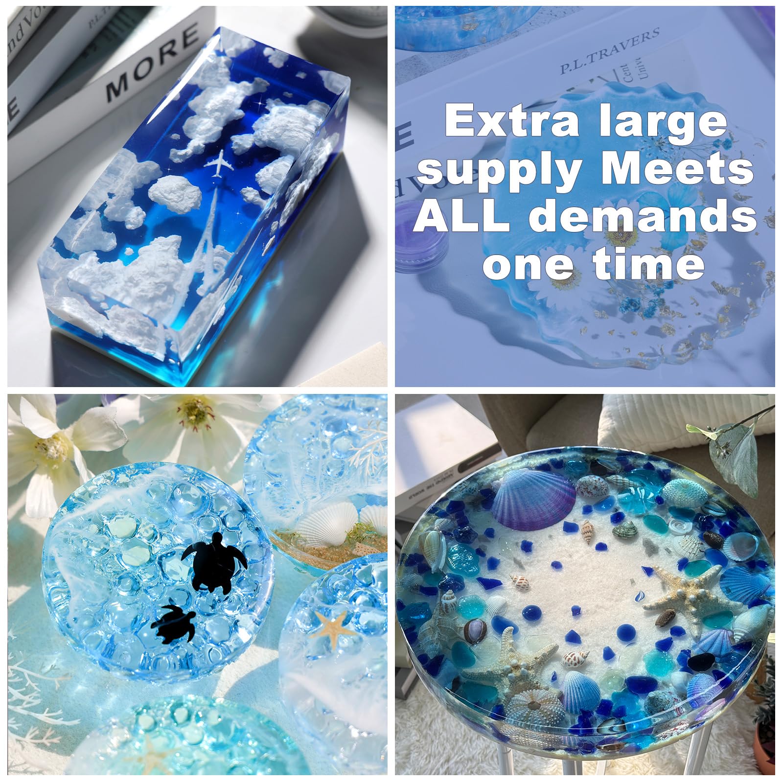 2 Gallon Epoxy Resin with Pumps, Bubble Free Resin Epoxy Kit, Crystal Clear Epoxy Resin and Hardener for DIY Art, Molds,Craft: 4 gallon